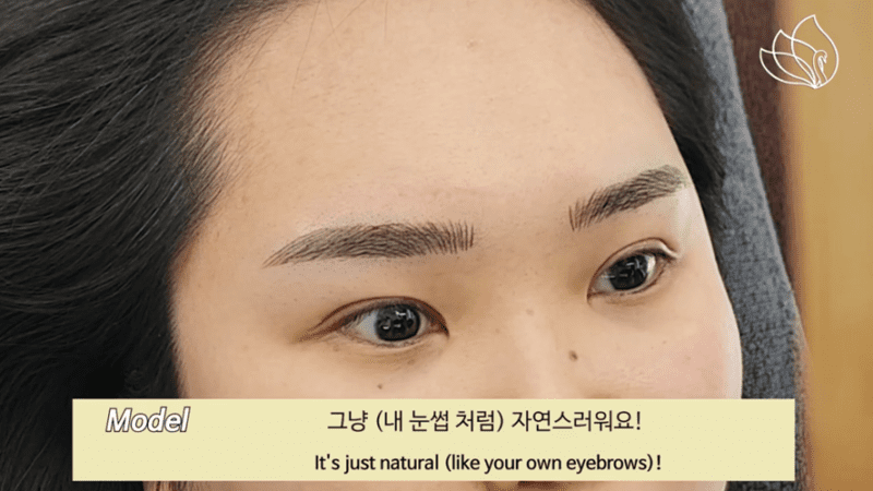 natural eyebrow tattoo